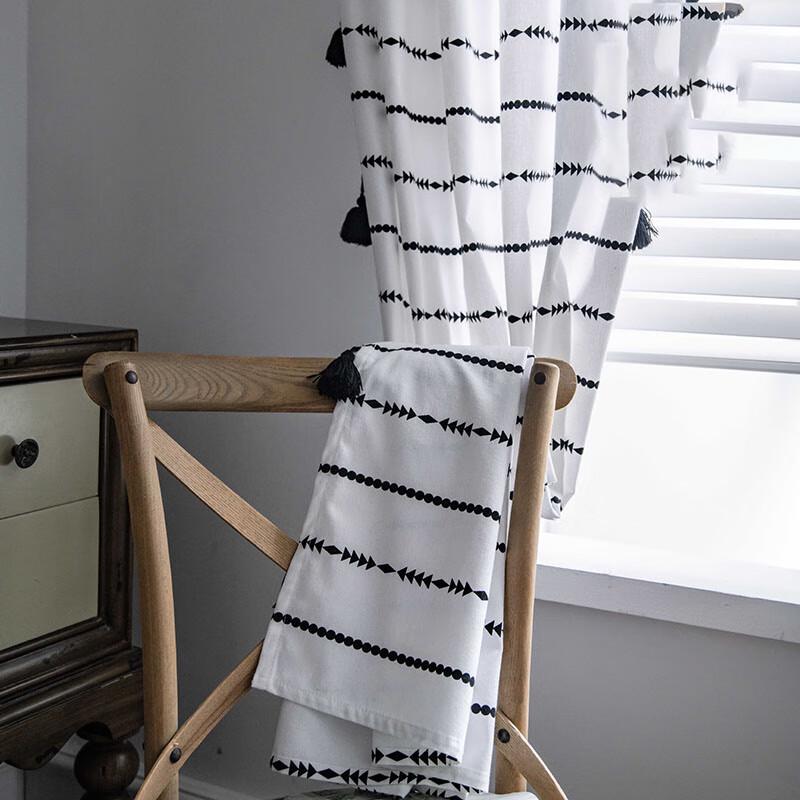 Jingga Striped Blackout Rod Pocket Curtain