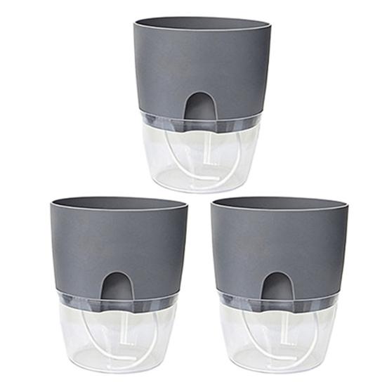 Blumentopf mit Drainagelöchern Wassereinfüllöffnung Automatischer Selbstbewässerung Hydroponischer Blumentopf Transparenter Sockel Hydroponischer Pflanztopf