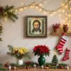 Decorative Painting of Orthodox icons,Consecrated Icon "Saved by a miracle",Photo Frame painting,Christian Wall Art,20cm*20cm,Spiritual Decor Gift