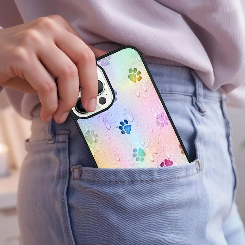 Paws Paw Pattern Cute Dog Cat Phone Case For iPhone 17 Air 15 16e 14 13 Pro Max Coque 12 11 Pro Max PLUS cover