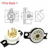 1Pcs 95 Ceramic Base 9Pin Tube Socket Beryllium Copper Chassis Mount Tube Base  Audio AMP DIY Parts