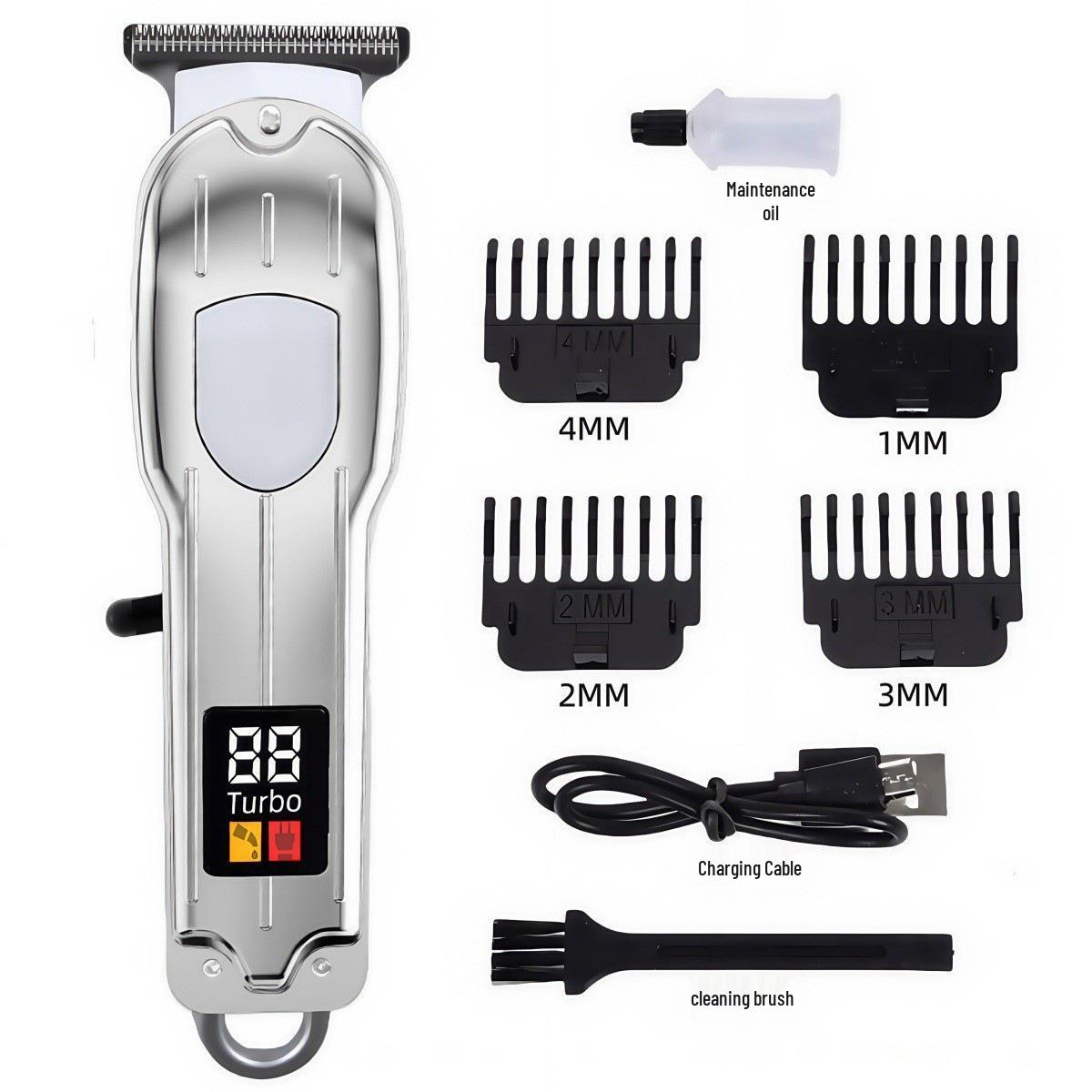 High-Power Digital Hair Clipper with Digital Display for Home & Salon Use