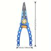 1 pz Mini Pinze da Pesca in Alluminio con Meccanismo di Blocco , Strumento Portatile Multifunzionale Adatto per Esche, Filo e Ami