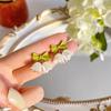 1Pair Sweet Bow Bell Orchid Stud Earrings For Women Girls Elegant Exquisite Versatile Advanced Sense Bowknot Earrings Jewelry