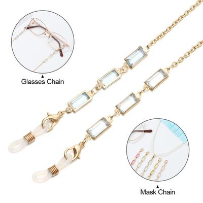 Metal Crystal Beaded Glasses Cord Holder Eyeglasses Strap Sunglasses Lanyards Glasses Chains