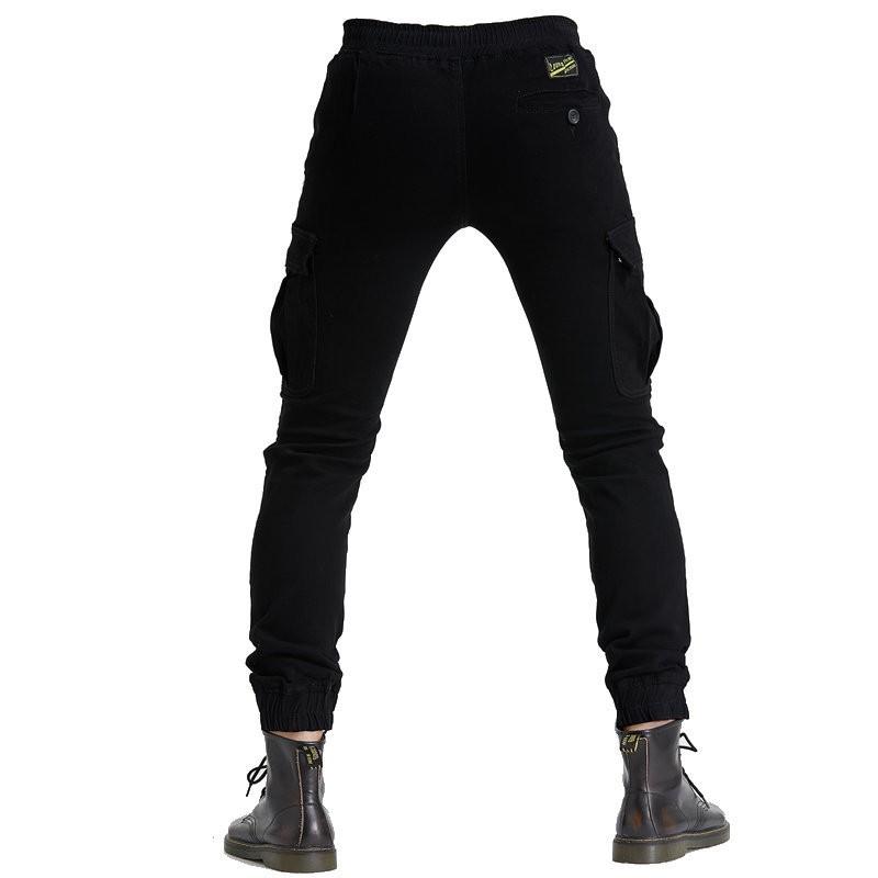 Mens Motorcycle Riding Pants With Knee Protection Silicon Pads Tactical Multi-Pocket Outdoor Protective Gear
