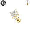 Elegant G23 Titanium Zircon Cartilage & Lip Piercing Stud