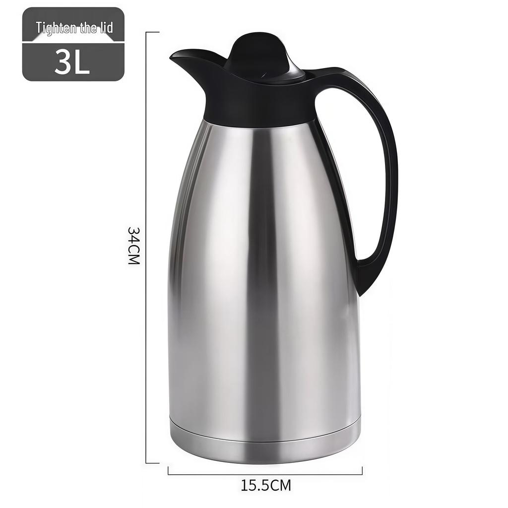 Stainless Steel Double-Layer Vacuum Thermos Flask Rooster Ji Gong Pot - Large Capacity Hot Water Bottle for Home Use