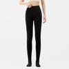 Thin Stripe Slim-Fit Fleece-Lined Women's High-Waist Grey Tights for Autumn & Winter, Non-Shedding