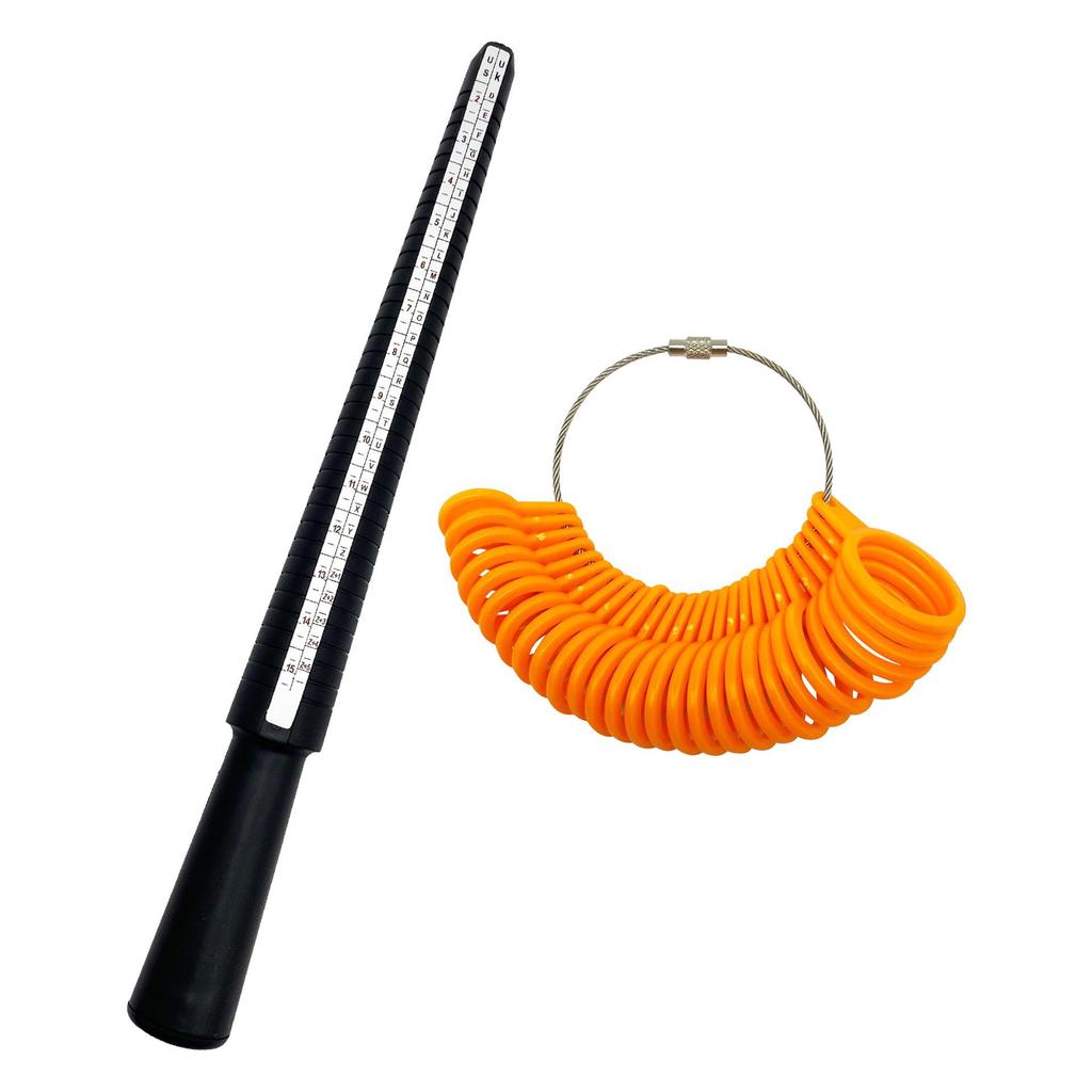 Four-in-One Ring Sizer: Plastic Mandrel Finger Sizing Tool