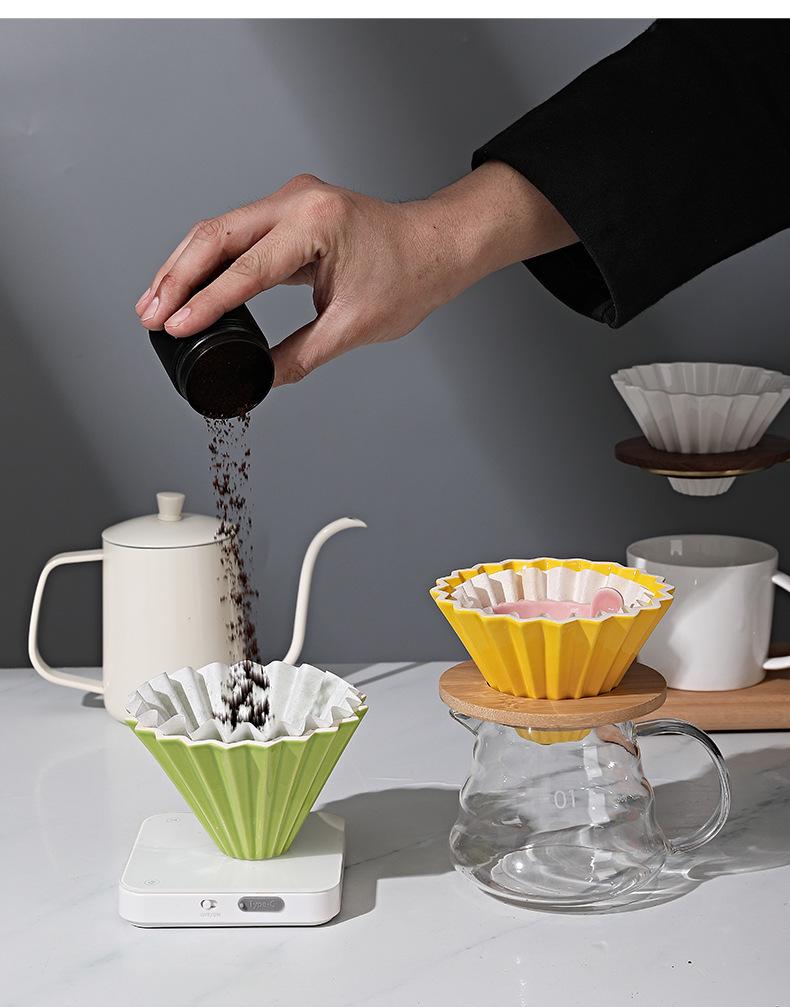 Dopamine Origami Ceramic Pour-Over Coffee Filter Cup