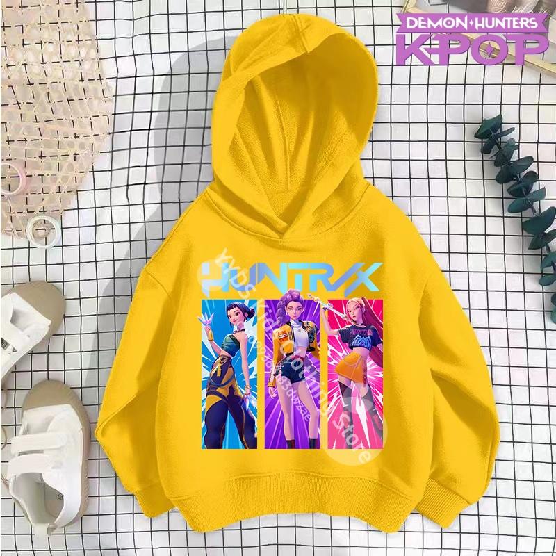 KPop Demon Hunters Hoodie Fashion Rumi Sweatshirt Pullover Cute Long Sleeve Autumn Boys Girls Cartoon Y2K Hoody Sportswear