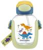 Skater Water Bottle with Dinosaur for Straw, 530ml, Picture, One-Push Operation, Girls, PDSH6DX-A