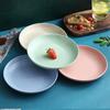 Nordic Wheat Straw Plate Fruit Plate Vegetable Plate Plastic Spitting Bone Plate Dried Fruit Plate Tableware Large Plate