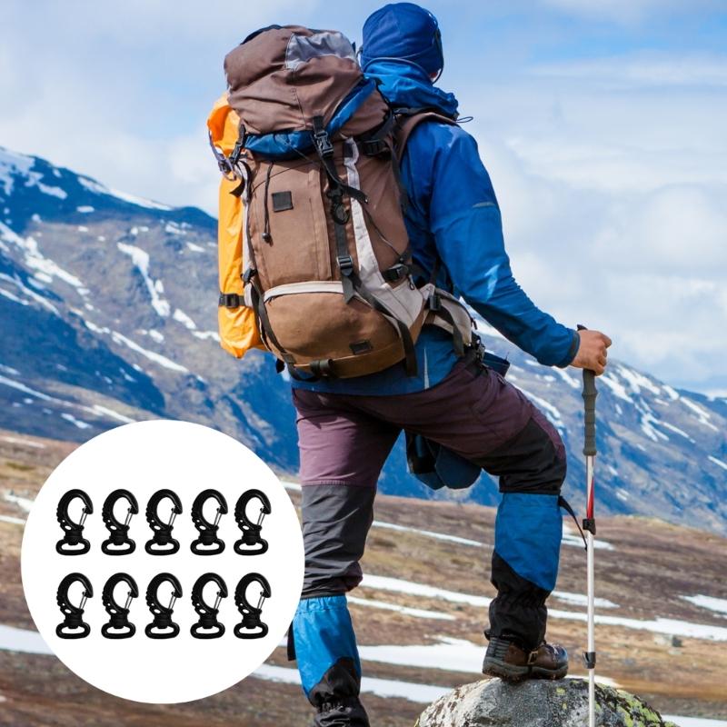 10Pcs Scubas Diving Clip Nylon Swivels Snap Hook Buckles Single Ended Clip Hook Keychains Backpacks Buckles Marine Hardware