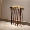 Victorian Walking Cane Set of 5 Brass Handle Wooden Antique Style Canes