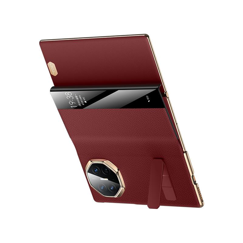 Applicable to Huawei MateXT mobile phone case, Extraordinary Master three-fold bracket, new clamshell smart window leather case