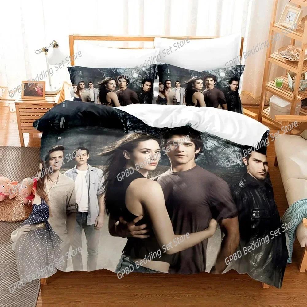 Teen Wolf 3D Tv Series Bedding Set For Bedroom Soft Modern Bedspreads Comefortable Kids Duvet Cover Quilt Cover And Pillowcase