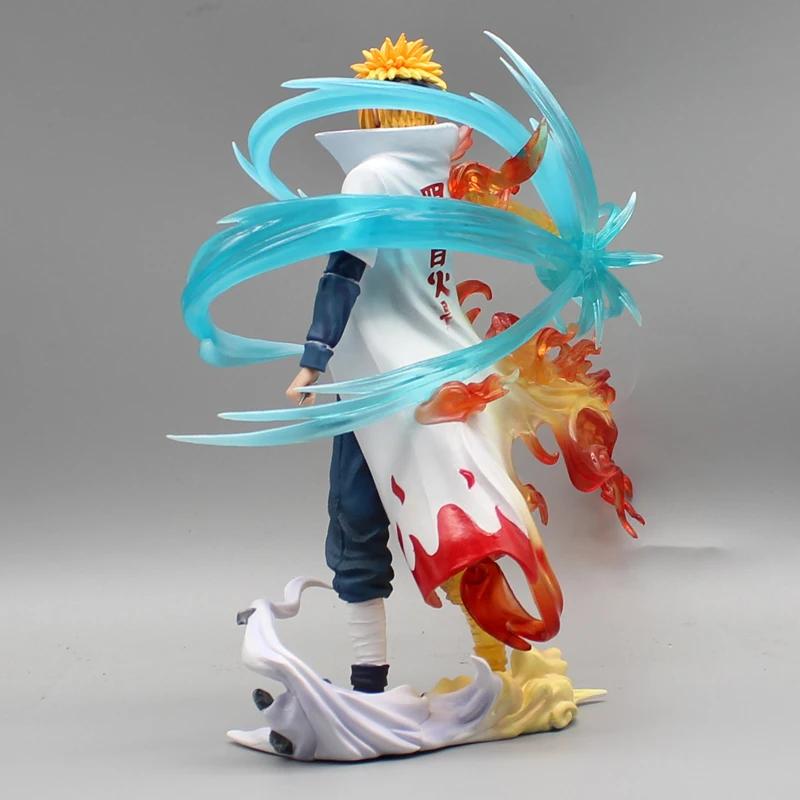 Figuras de Naruto de 26 cm Namikaze Minato Figuras de Anime Estatua Gk Pvc Figura de Acción Rasengan Decoración de Escritorio Modelo Juguetes para Niños Regalo