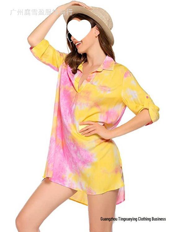 European & American Women's Swimwear Beach Cover-up Shirt and Bikini Beach Skirt