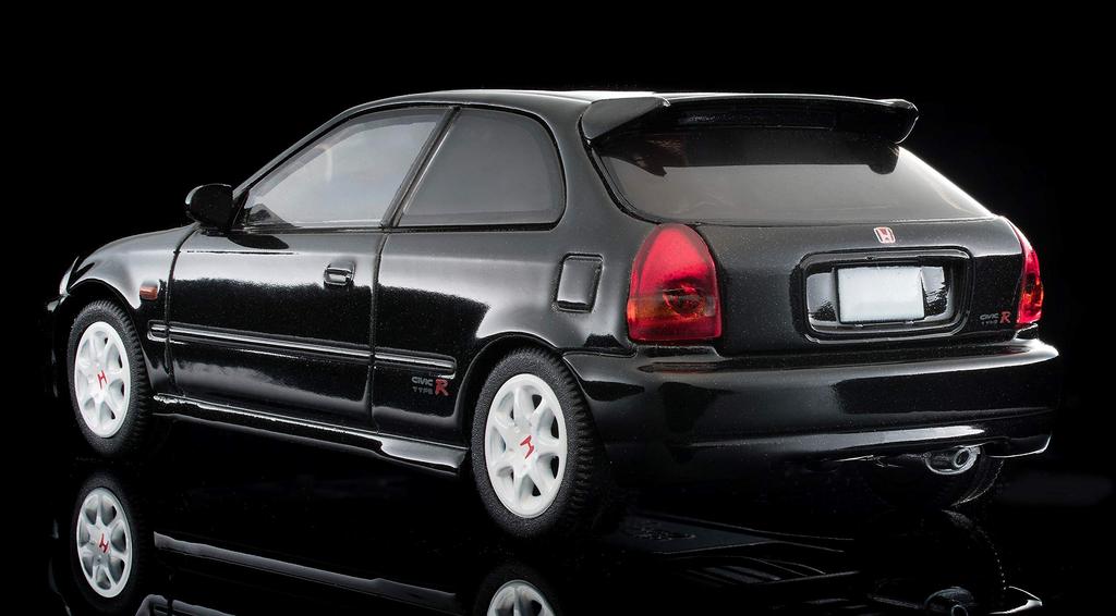 Tomica Limited Vintage Neo Scale Honda Civic Type R 1997 Model Finished Product 1/64 LV-N158c (Black) -