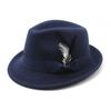 Soft Fedora Hat Solid Color Cashmere Felt Hat Ethnic Style Jazz Hat