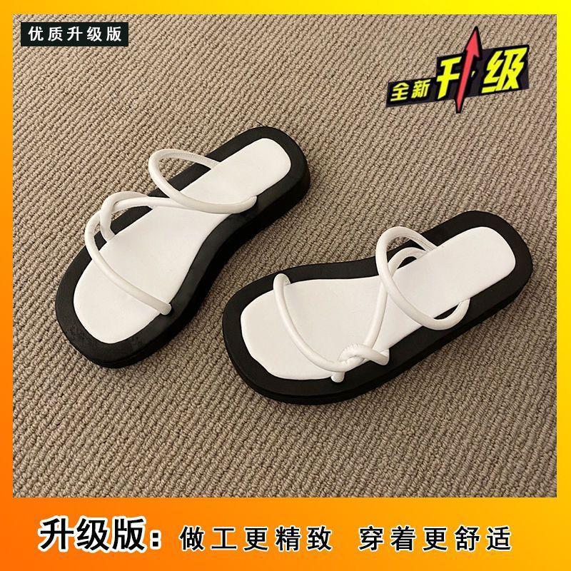 

Fashion Roman cross-strap slippers summer women s outerwear 2025 new open-toed Internet celebrity super fire platform sandals 40
