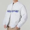 adidas Letter Print Baseball Collar Single-Breasted Cotton Jacket Men Jackets White IK2411