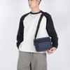 Men's Oxford Cloth Crossbody Bag - Slim Multi-Zip Shoulder Bag for Daily/Commute (3 Color Options)