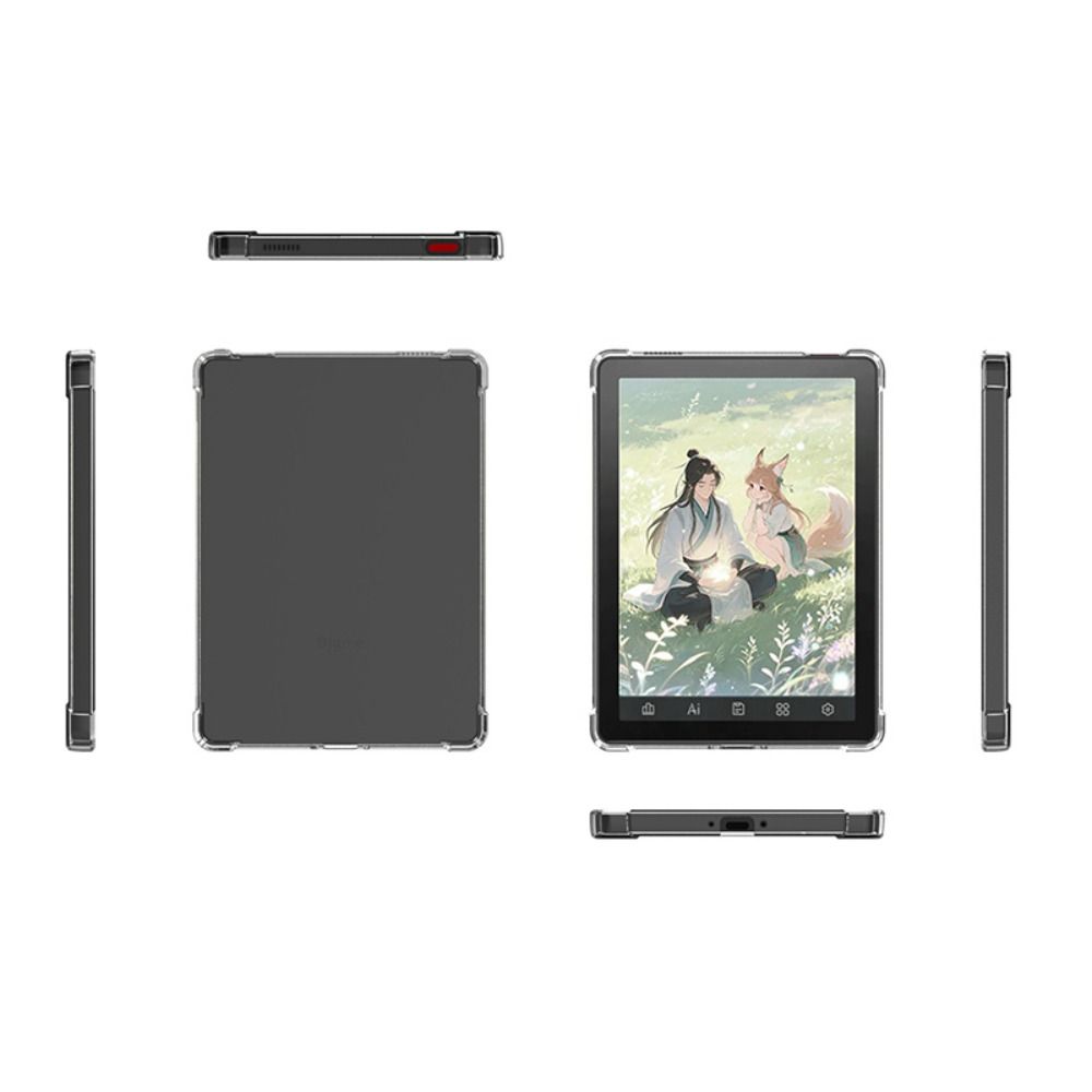 TPU Tablet Case with Pen Slot Shockproof Protective Cover Anti-Scratch Transparent Protective Shell for Bigme B6 eReader 6 inch