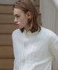 Dekkoloso Wave Pattern Two-Way Knit Zip-Up [Ivory]