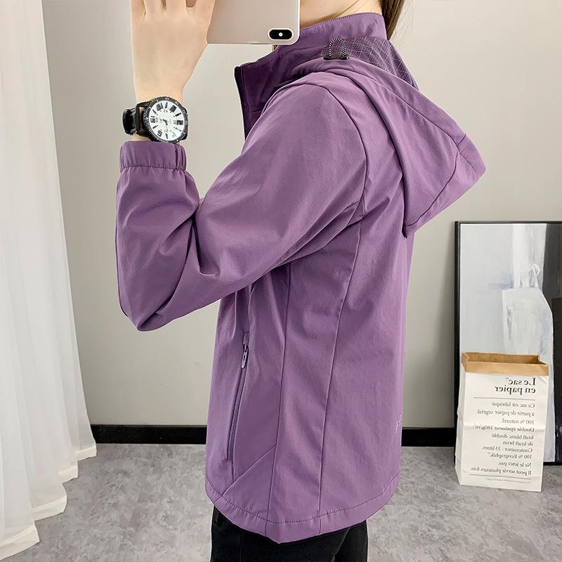 Jacke Damen Herbst Neu Outdoor Sportjacke Damen Elastisch Abnehmbare Kapuze Bergsteigeranzug