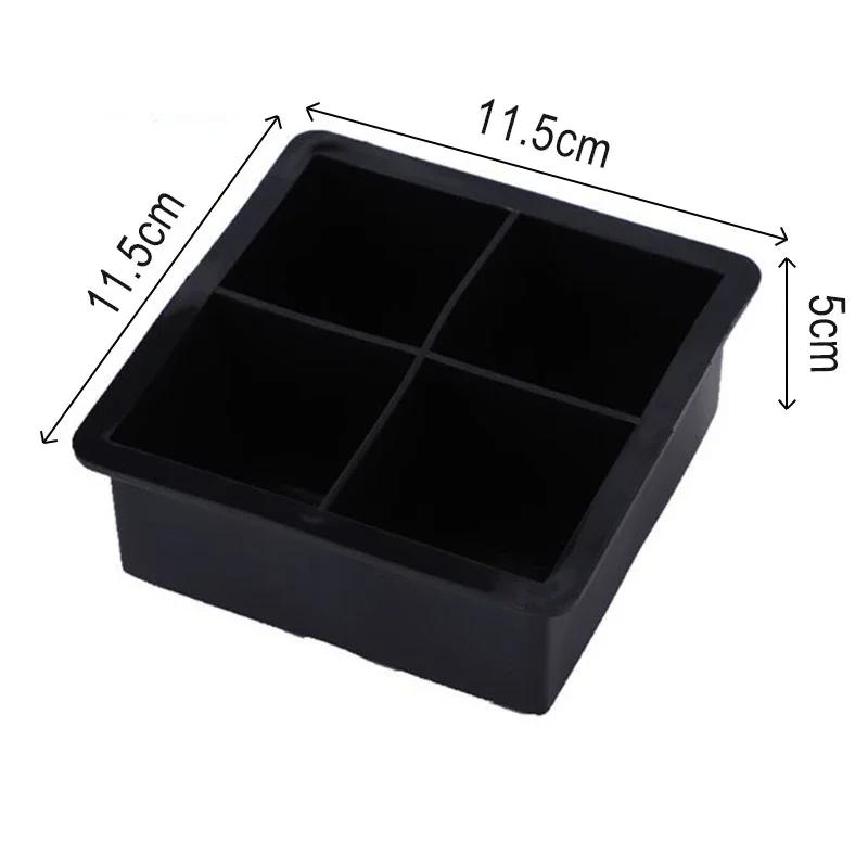 1/10PCS 4/6/8/15 Large Compartment Silicone Ice Cube Mold with Ice Ball Maker DIY Ice Tray for Home Kitchen Bar Freezer Tool