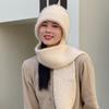 Women's Hat Scarf Combo Knitted Hats Versatile for Autumn and Winter Outdoor New Winter Knitted Hats