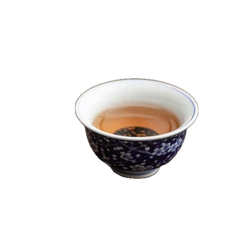 High-End Handmade Blue And White Ice Plum Pressure Hand Cup Master Cup Single Cup Kung Fu Tea Set Personal Special Tea Cup Single