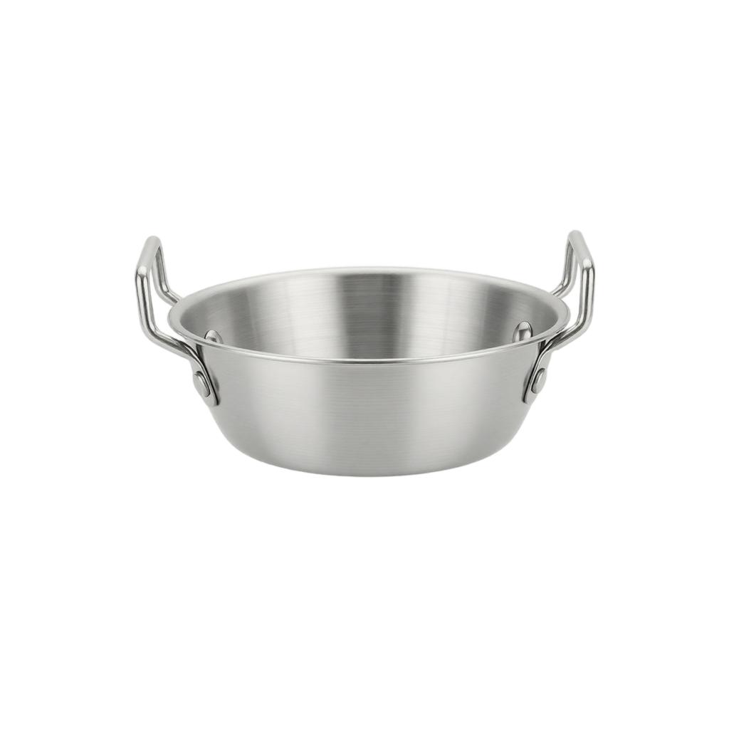 304 Stainless Steel Double Handle Bowl Multi Purpose Salad Bowl Snack Plate Hot Pot Sauce Dish Prep Bowl Kitchen Serving Container