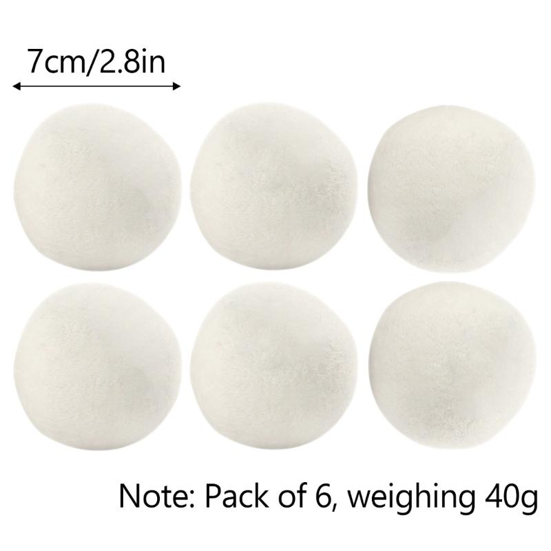 Natural Fabric Softening Ball Efficient Laundry Wool Dryer Ball Essential Cut Down Drying Time 7cm Diameter Pack of 6