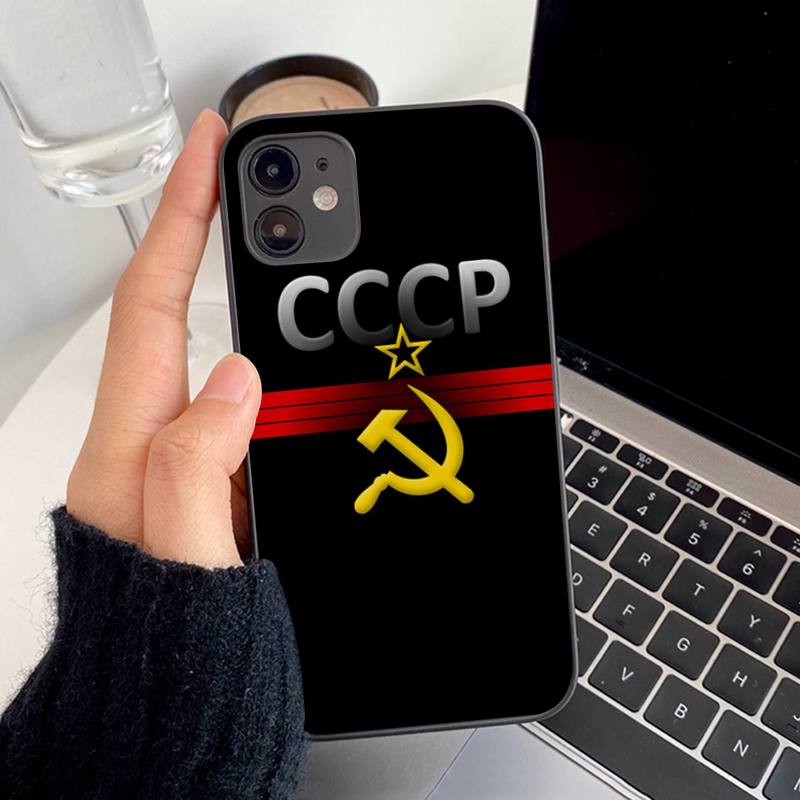 

Чехол для телефона с флагом Советского Союза СССР для iPhone 13 8 7 6S Plus X 5S SE 2020 XR 11 12 mini pro XS MAX iphone 13