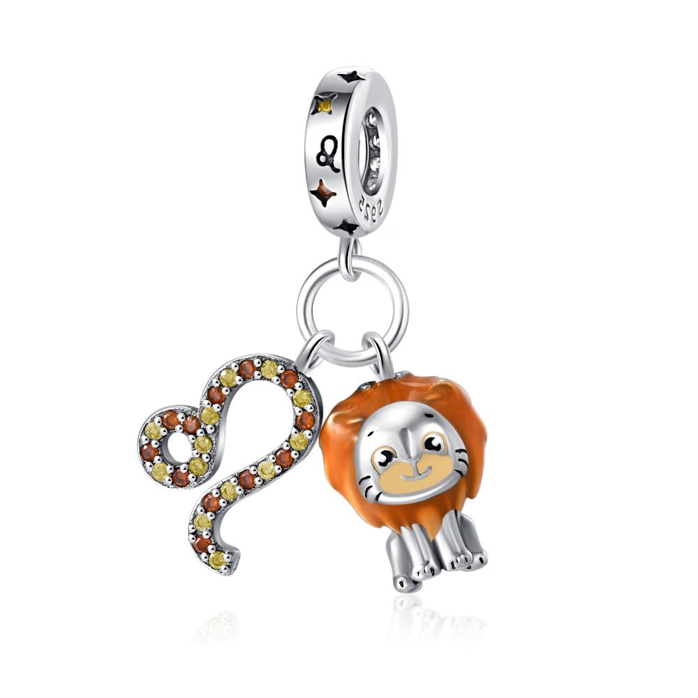 New Copper Charm Cartoon Series Of Twelve Zodiac Signs Diy Fine Bead Fit Original Pendant Charms Bracelet For Women