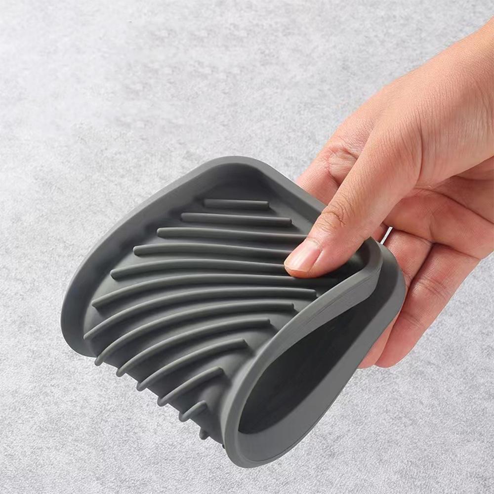 Vassoio Scolapiatti in Silicone per Saponetta, Bottiglia per Condimenti, Ciotola, Tazza per Bacchette, Tappetino di Stoccaggio Resistente al Calore, Organizzatore per Cucina Bagno, Semplice Scolapiatti