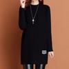 Mid-Length Knit Sweater Dress - Stylish Plus Size for Autumn/Winter