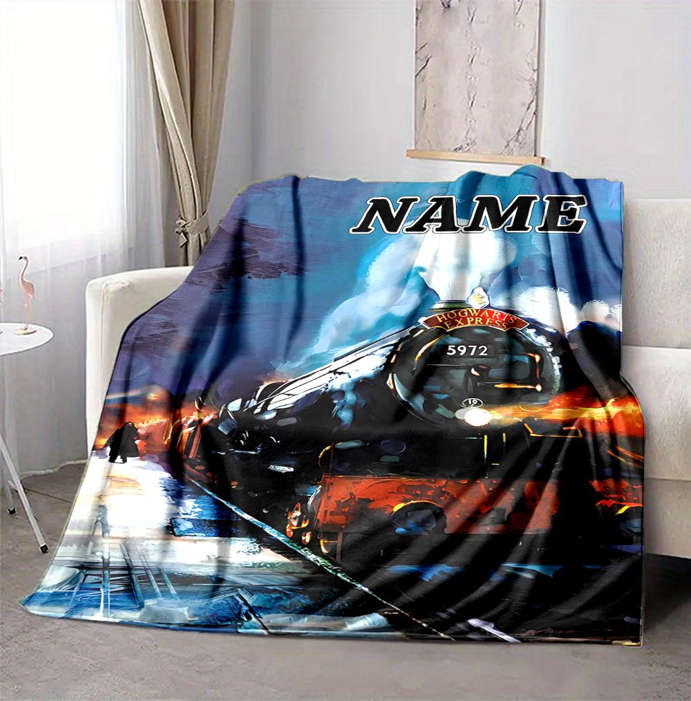 Custom Name Magic Quest Flannel Blanket Throw Blanket Soft Warm Sofa Bed home Decor Unique Gift
