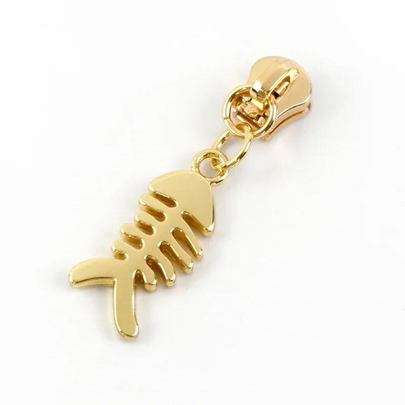 5/10/20Pcs Meetee 5# Zipper Slider for Metal Zips Handbag Purse Zippers Puller Head Jacket Replace Zip Closure Repair Accessory