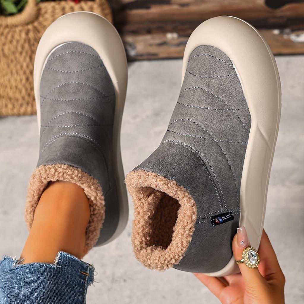 Order A Size Up Women's Winter Snow Boots with Thick Sole Shoes Cold Weather Indoor/Outdoor Warm Ankle Boots Winter Boots