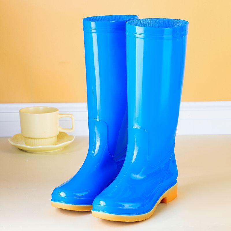 Dámské fleecem podšité protiskluzové nepromokavé gumové holínky s vysokým svrškem