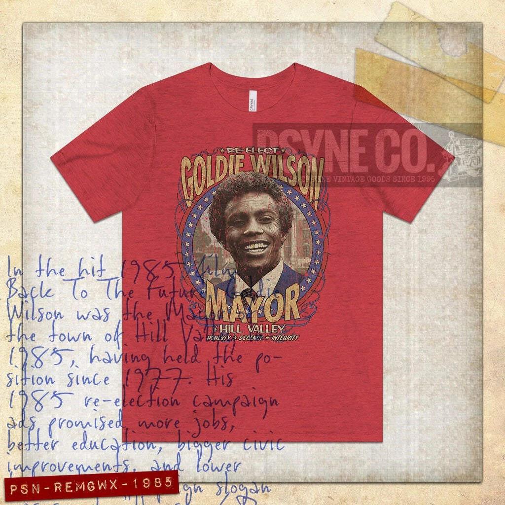 Re-Elect Mayor Goldie Wilson 1985 Vintage Men s T shirt 2XL