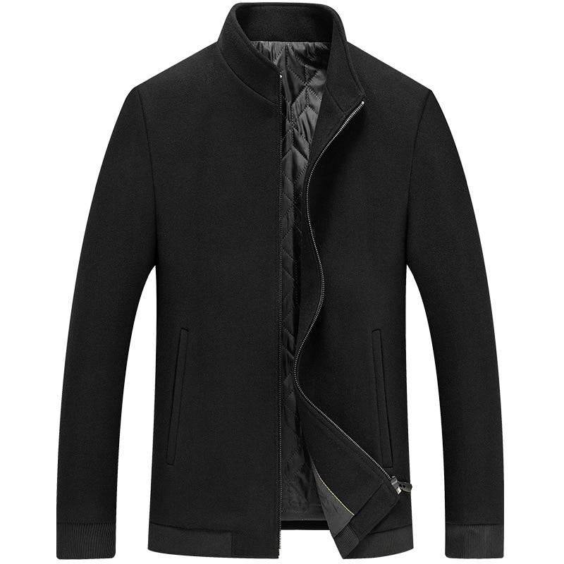 Allthemen Wollen winterjas voor heren, trenchcoat, halflang, overjas Allthemen Wollen winterjas voor heren, trenchcoat, halflang, overjas