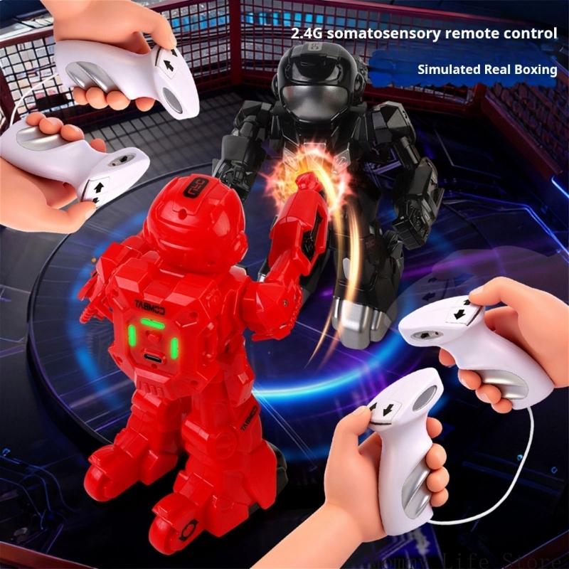 Two Player Robot Battle Toy Set With 2.4G Remote Control Wireless Fighting Robot Perfect For Competitive Playtimes
