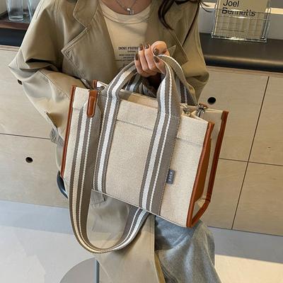 Canvas Tote Bag for Women In  New Vintage Handbag for Class Commuting Crossbody Bag Shoulder Bag
