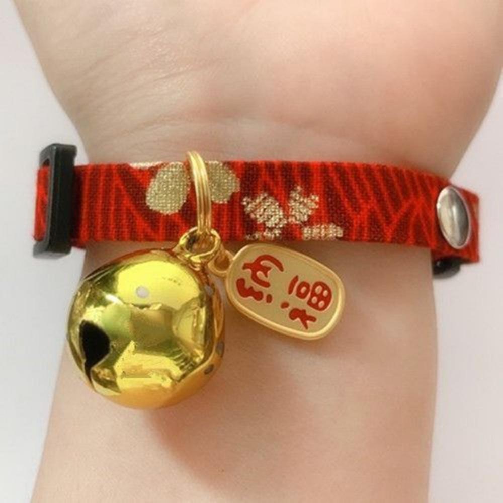 Pet cat bell red collar cat small dog than bear teddy kitten universal fortune festive adjustable